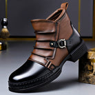 Lawson | Men Italian Leather Boots With Polished Finish Hand Stitched Construction Cushioned Insole And Sturdy Outsole