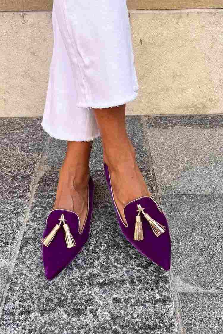 Harriet | Women Pointed Toe Loafers With Front Tassels And Flexible Sole For Office Days Or Everyday Wear