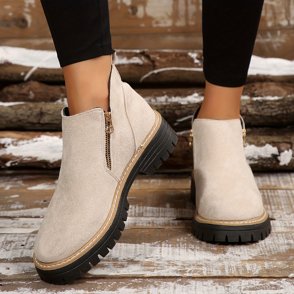 Raely | Women Boots With Side Zipper Arch Support Cushioned Insole And Sturdy Outsole For Autumn Or Office