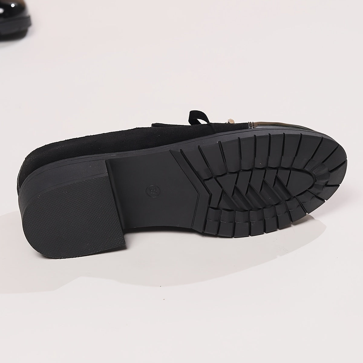 Margot | Women Loafers With Low Heel Bow Detail And Glossy Toe Cap For Office Days Or Everyday Wear