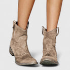 Kylenrah | Women Western Ankle Boots With Wide Heel And Refined Detailing For Jeans Dresses Or Skirts