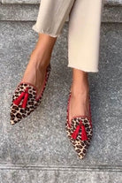 Rosamund | Women Animal Print Pointed Loafers With Red Tassels For Office Days Or Weekend Outings