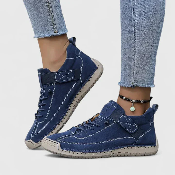 Kymberleigh | Women Slip On Sneakers With Slow Rebound EVA Sole Roomy Toe Box Arch Support And Elastic Panels