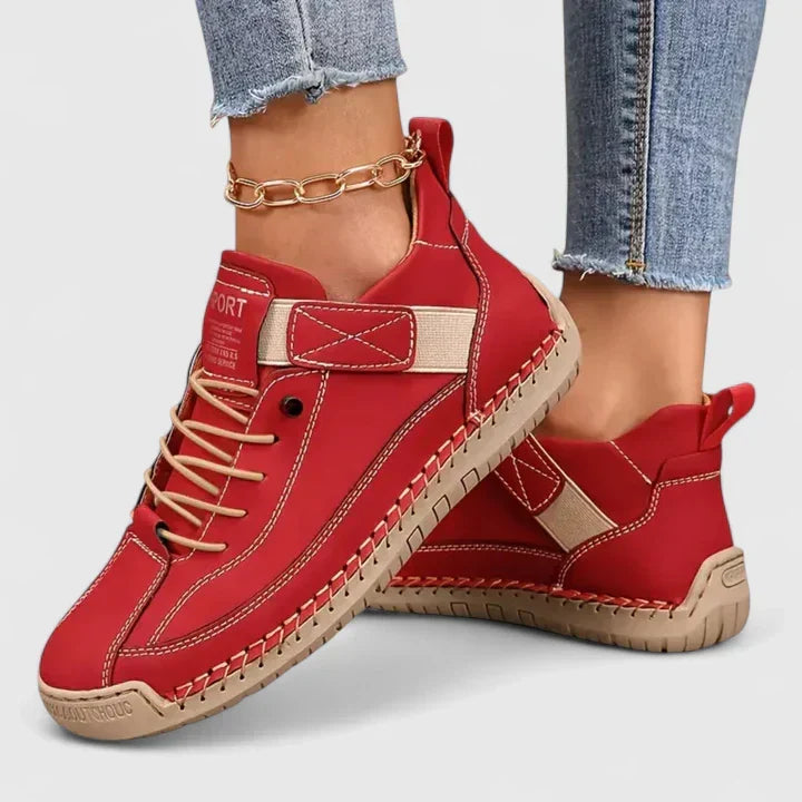 Kymberleigh | Women Slip On Sneakers With Slow Rebound EVA Sole Roomy Toe Box Arch Support And Elastic Panels