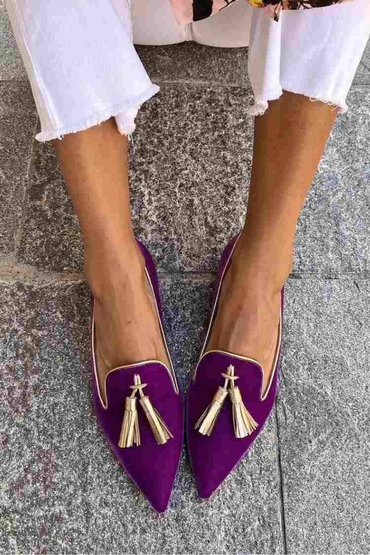 Harriet | Women Pointed Toe Loafers With Front Tassels And Flexible Sole For Office Days Or Everyday Wear