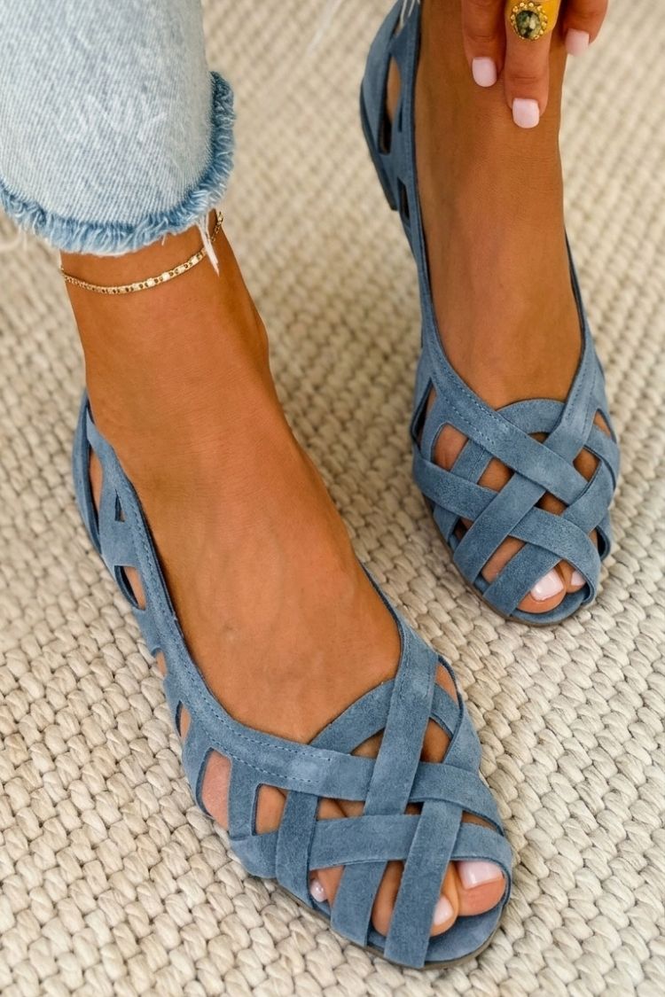 Caterina | Women Woven Leather Summer Sandals For Warm Evenings Or Everyday Wear