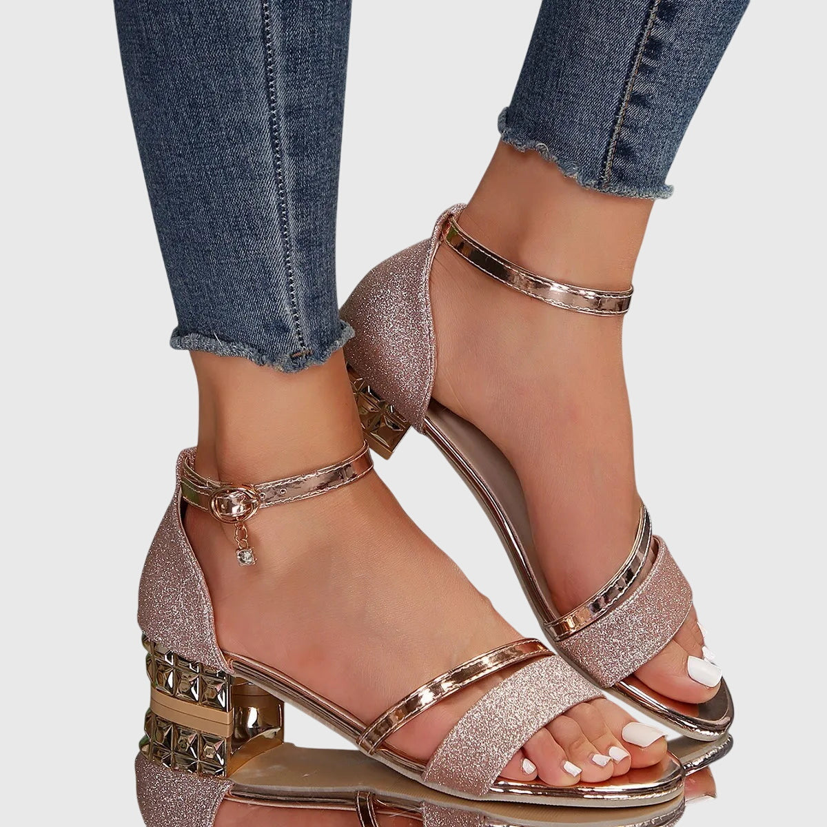 Alison | Women Heeled Sandals With Adjustable Closure And Shaped Insole For Summer Occasions Or Everyday Wear