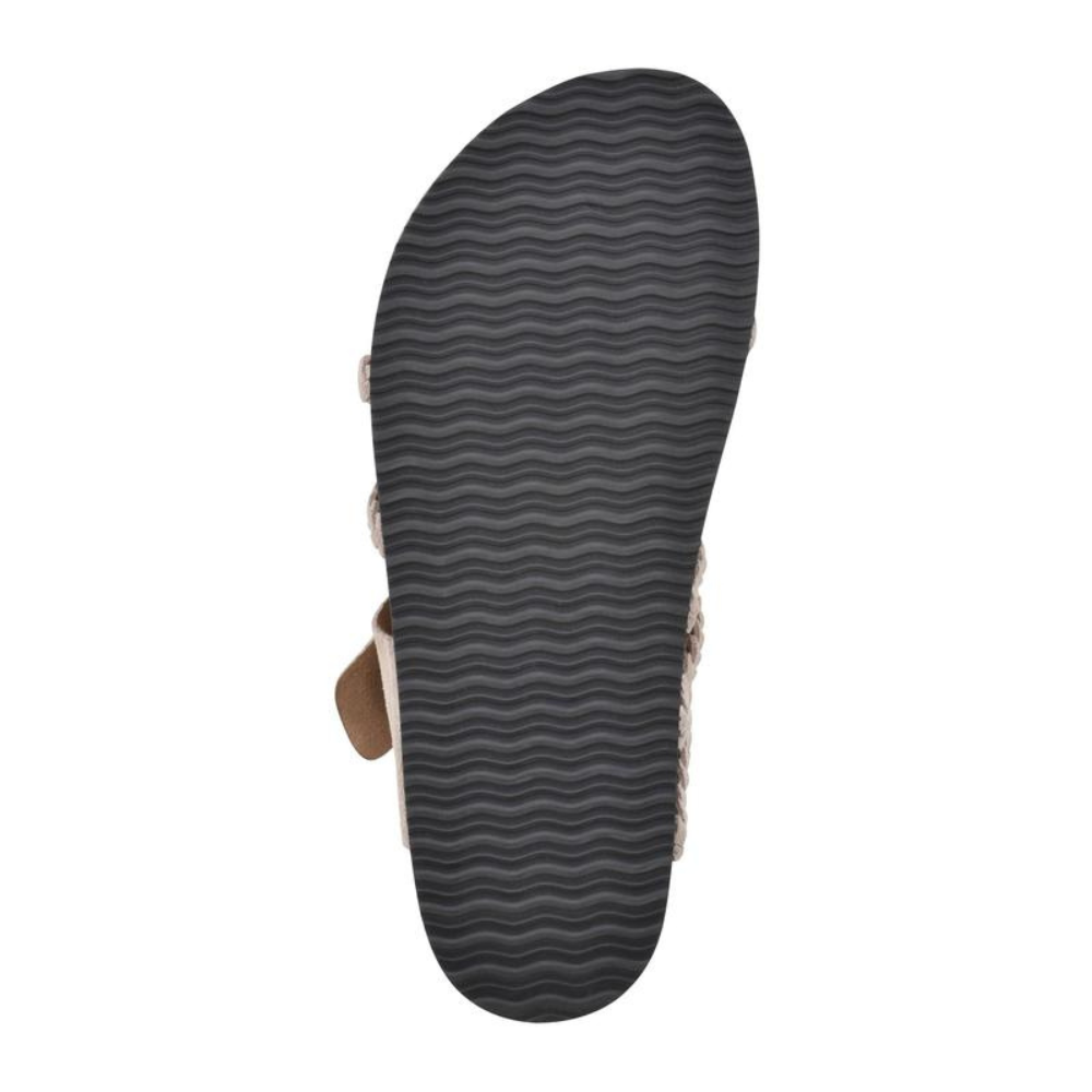 Hayleigh | Women Braided Suede Cork Sandals With Adjustable Metal Buckle Toe Loop And Slip Resistant Rubber Sole