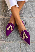 Harriet | Women Pointed Toe Loafers With Front Tassels And Flexible Sole For Office Days Or Everyday Wear