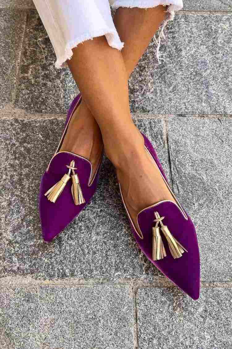 Harriet | Women Pointed Toe Loafers With Front Tassels And Flexible Sole For Office Days Or Everyday Wear