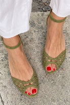 Isadora | Women Woven Leather Sandals For Summer Days Or Evening Outings