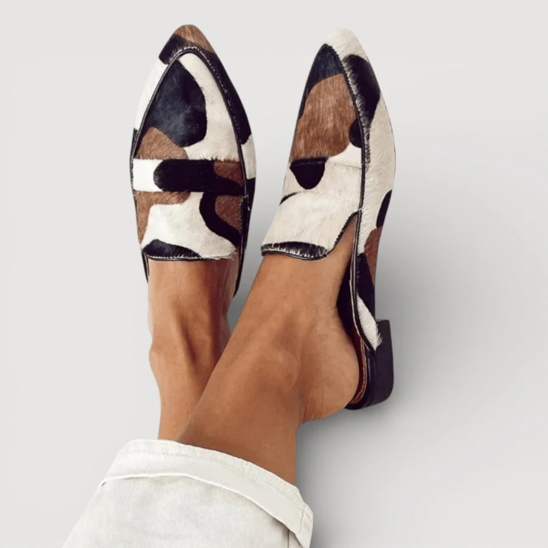 Belmonte | Women Moccasin Loafers With Abstract Print For City Days And Everyday Wear