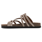 Hayleigh | Women Braided Suede Cork Sandals With Adjustable Metal Buckle Toe Loop And Slip Resistant Rubber Sole