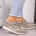 Gabri | Women Zip Up Contoured Sneakers