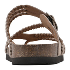Hayleigh | Women Braided Suede Cork Sandals With Adjustable Metal Buckle Toe Loop And Slip Resistant Rubber Sole