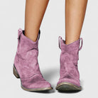 Kylenrah | Women Western Ankle Boots With Wide Heel And Refined Detailing For Jeans Dresses Or Skirts