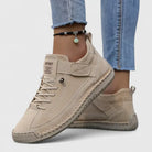 Kymberleigh | Women Slip On Sneakers With Slow Rebound EVA Sole Roomy Toe Box Arch Support And Elastic Panels
