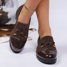 Margot | Women Loafers With Low Heel Bow Detail And Glossy Toe Cap For Office Days Or Everyday Wear