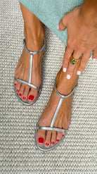 Rosalba | Women Embellished Leather Sandals For Spring Or Summer Days And Evenings