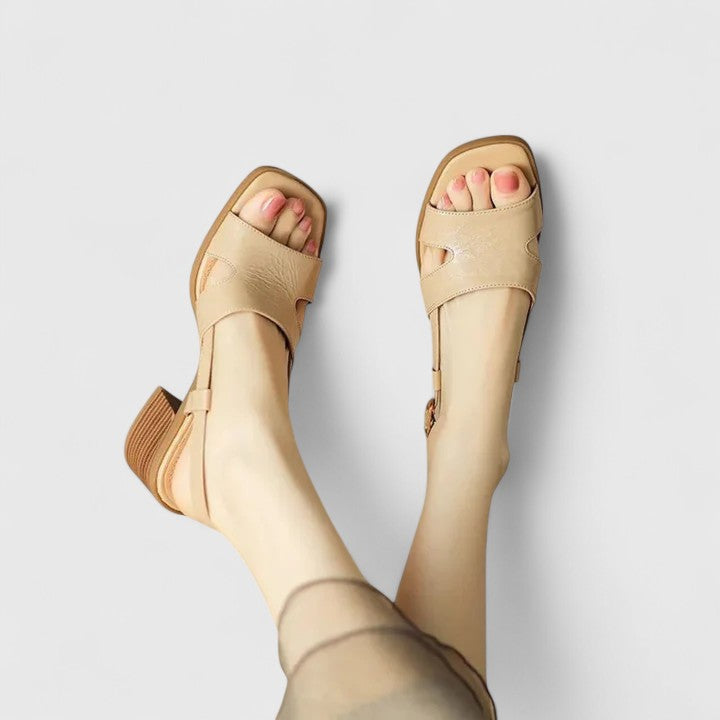 Evelynne | Women Classic Heeled Sandals With Cushioned Base And Graceful Lift For Relaxed Days Or Elegant Outings