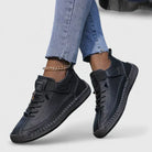 Kymberleigh | Women Slip On Sneakers With Slow Rebound EVA Sole Roomy Toe Box Arch Support And Elastic Panels