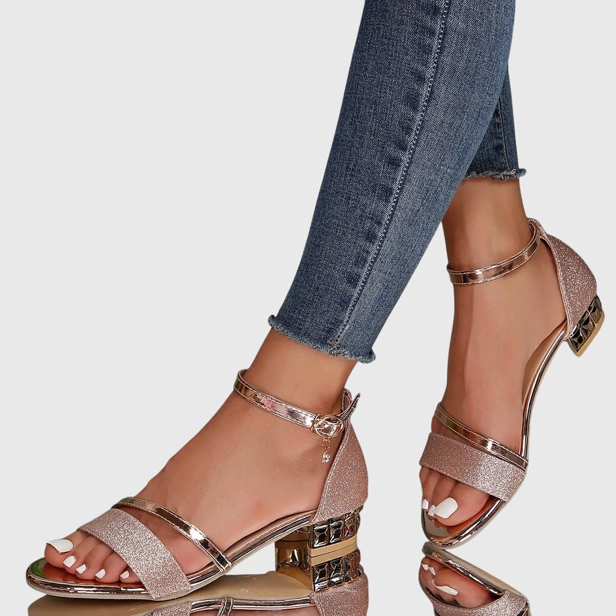Alison | Women Heeled Sandals With Adjustable Closure And Shaped Insole For Summer Occasions Or Everyday Wear