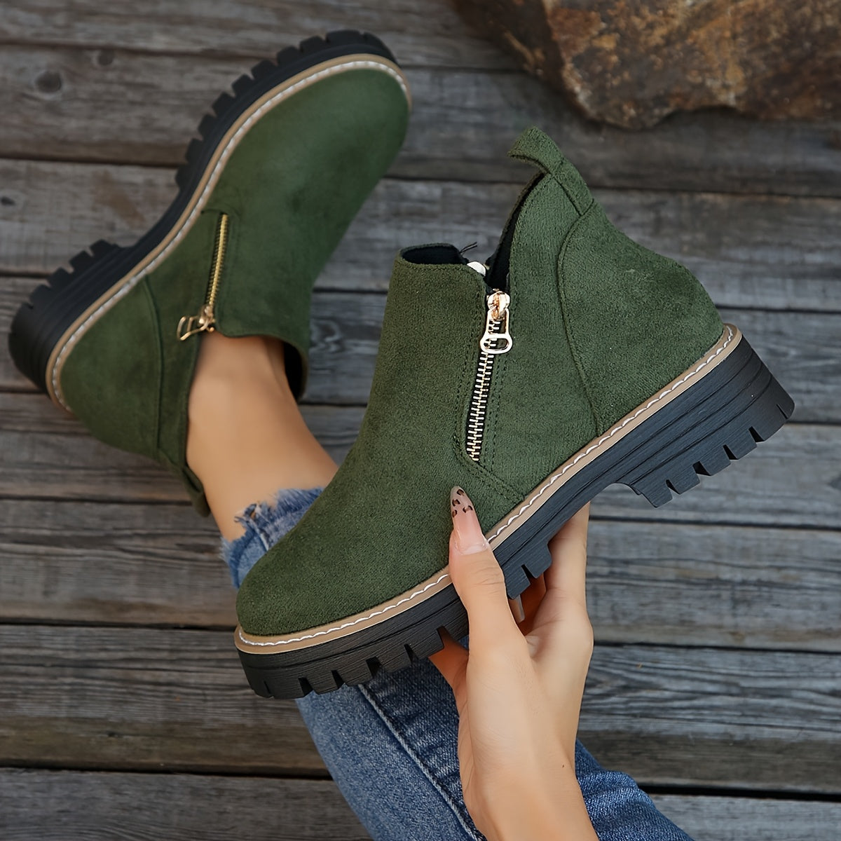 Raely | Women Boots With Side Zipper Arch Support Cushioned Insole And Sturdy Outsole For Autumn Or Office