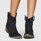 Kylenrah | Women Western Ankle Boots With Wide Heel And Refined Detailing For Jeans Dresses Or Skirts