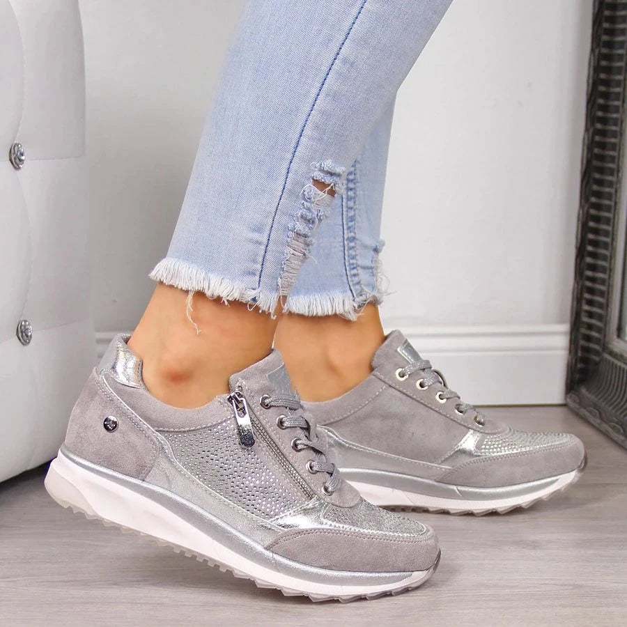 Gabri | Women Zip Up Contoured Sneakers