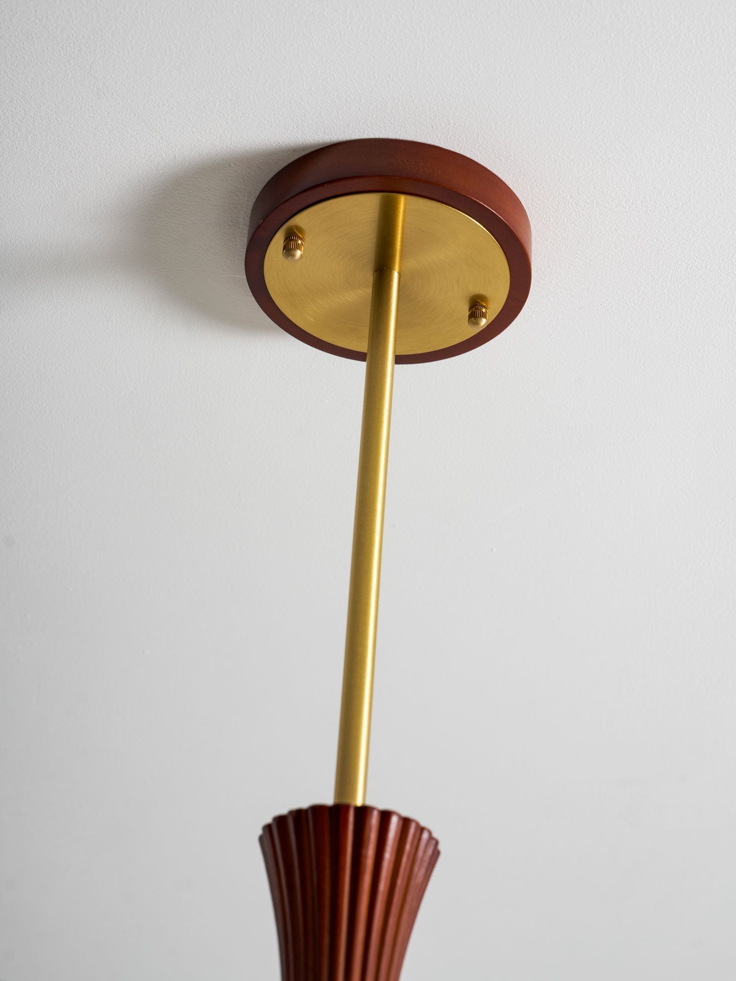 Brass Wooden Persimmon Chandelier