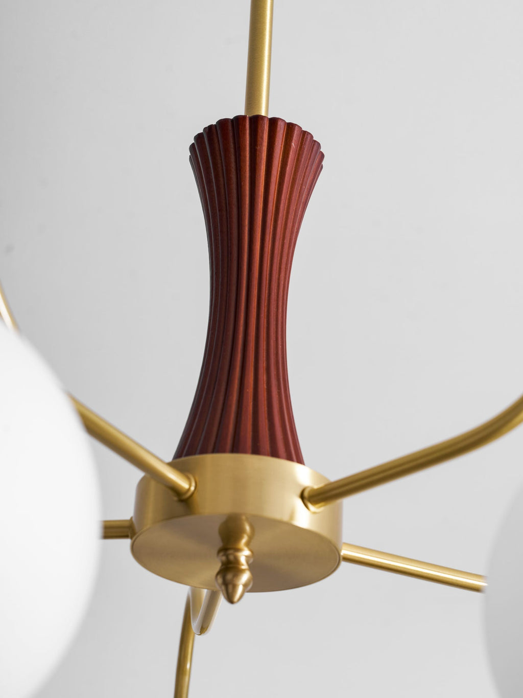 Brass Wooden Persimmon Chandelier