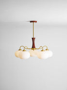 Brass Wooden Persimmon Chandelier