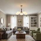 Brass Wooden Persimmon Chandelier