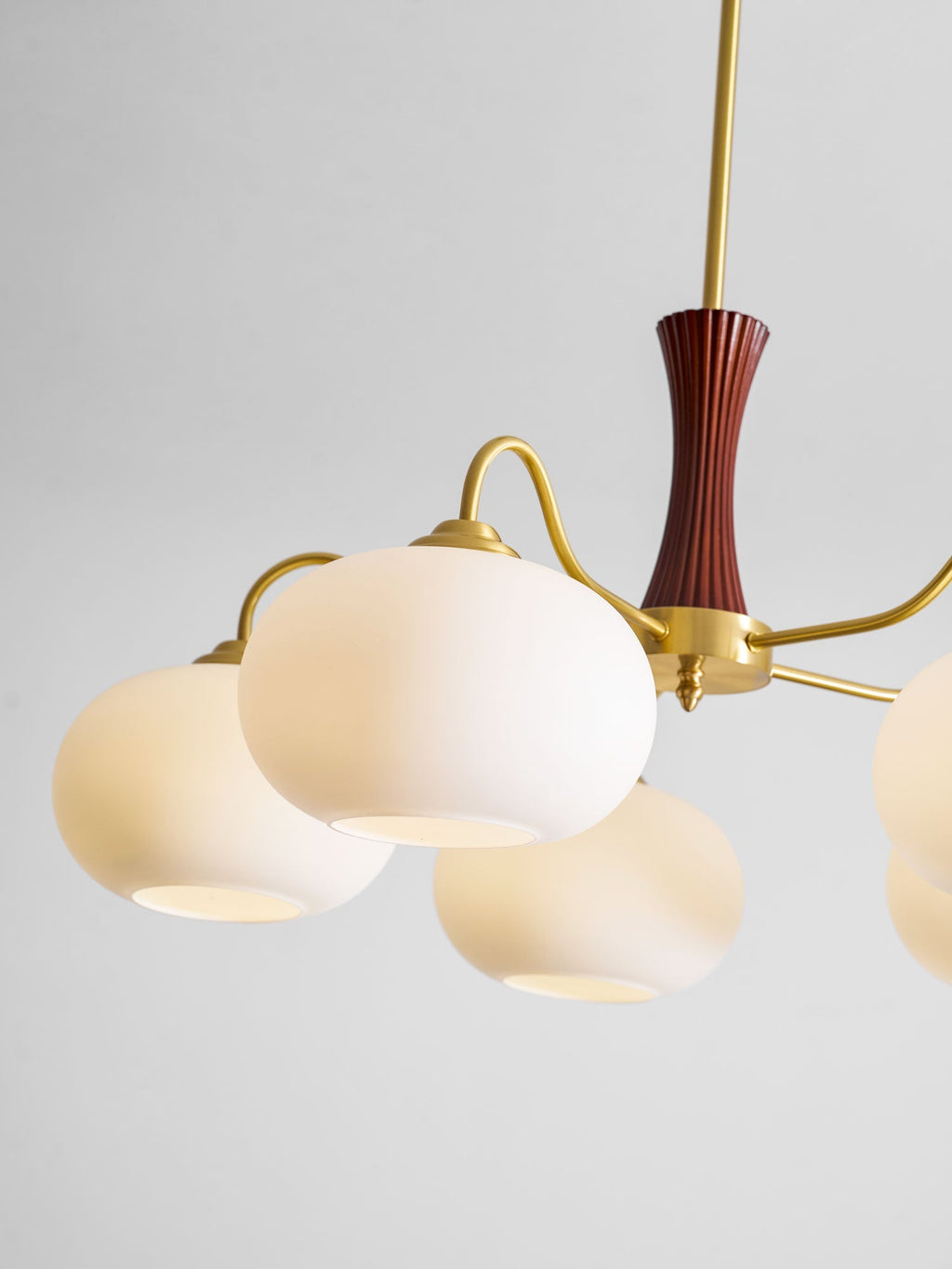 Brass Wooden Persimmon Chandelier