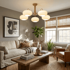 Brass Wooden Persimmon Chandelier