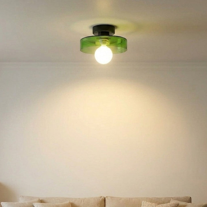 Bauhaus Round Copper Ceiling Light Modern Design