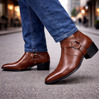 Savonti Men's Leather Harness Boots