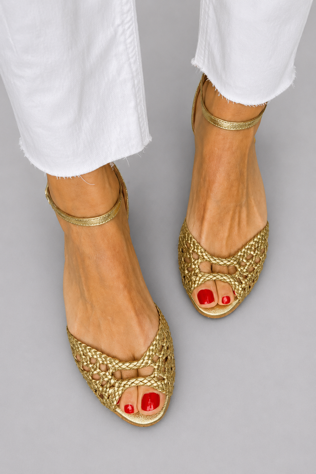 Isadora | Women Woven Leather Sandals For Summer Days Or Evening Outings