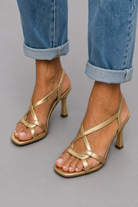Elisabetta | Women Gold Summer Sandals For Warm Days Markets Or Waterfront Dinners