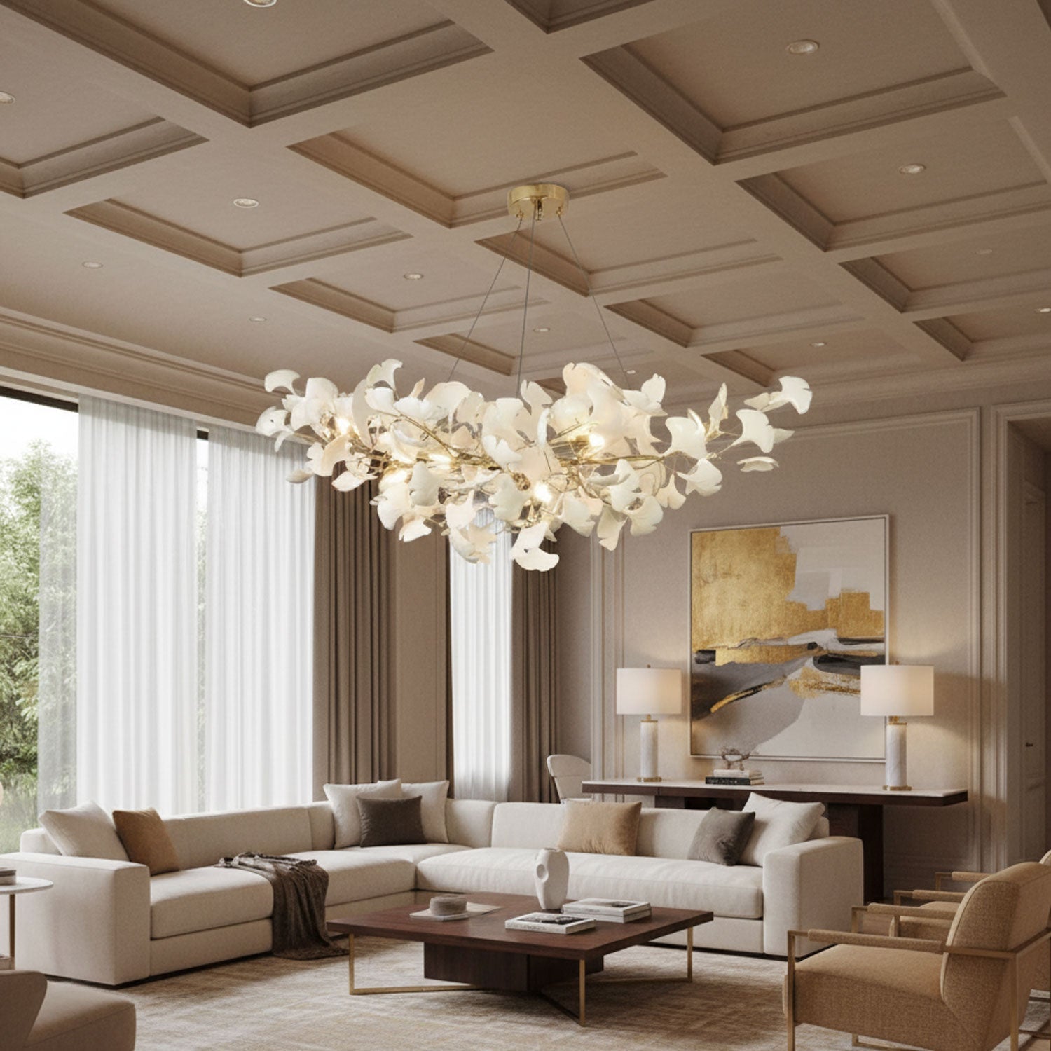 Horizon Bloom Gingko Chandelier