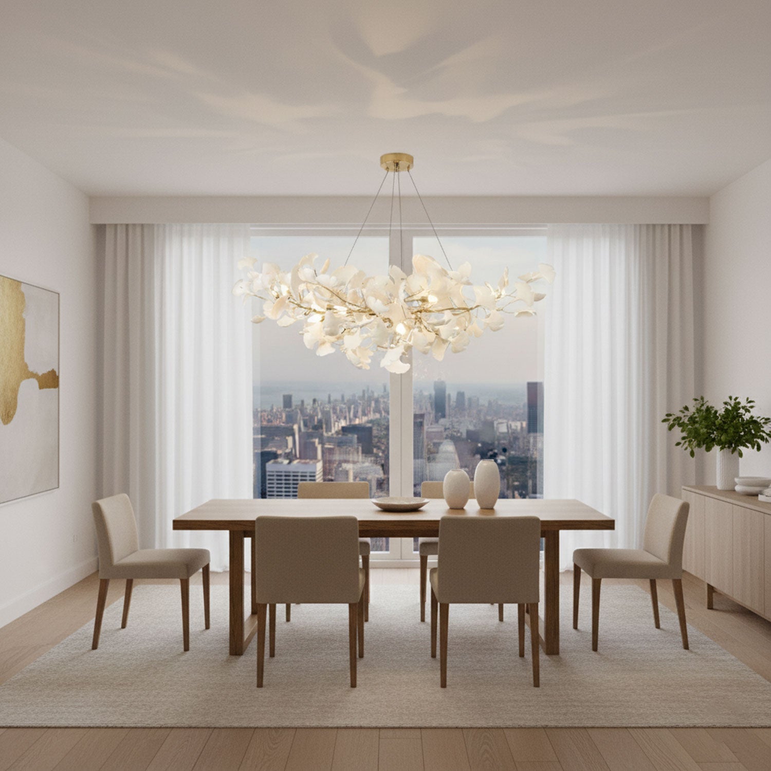 Horizon Bloom Gingko Chandelier