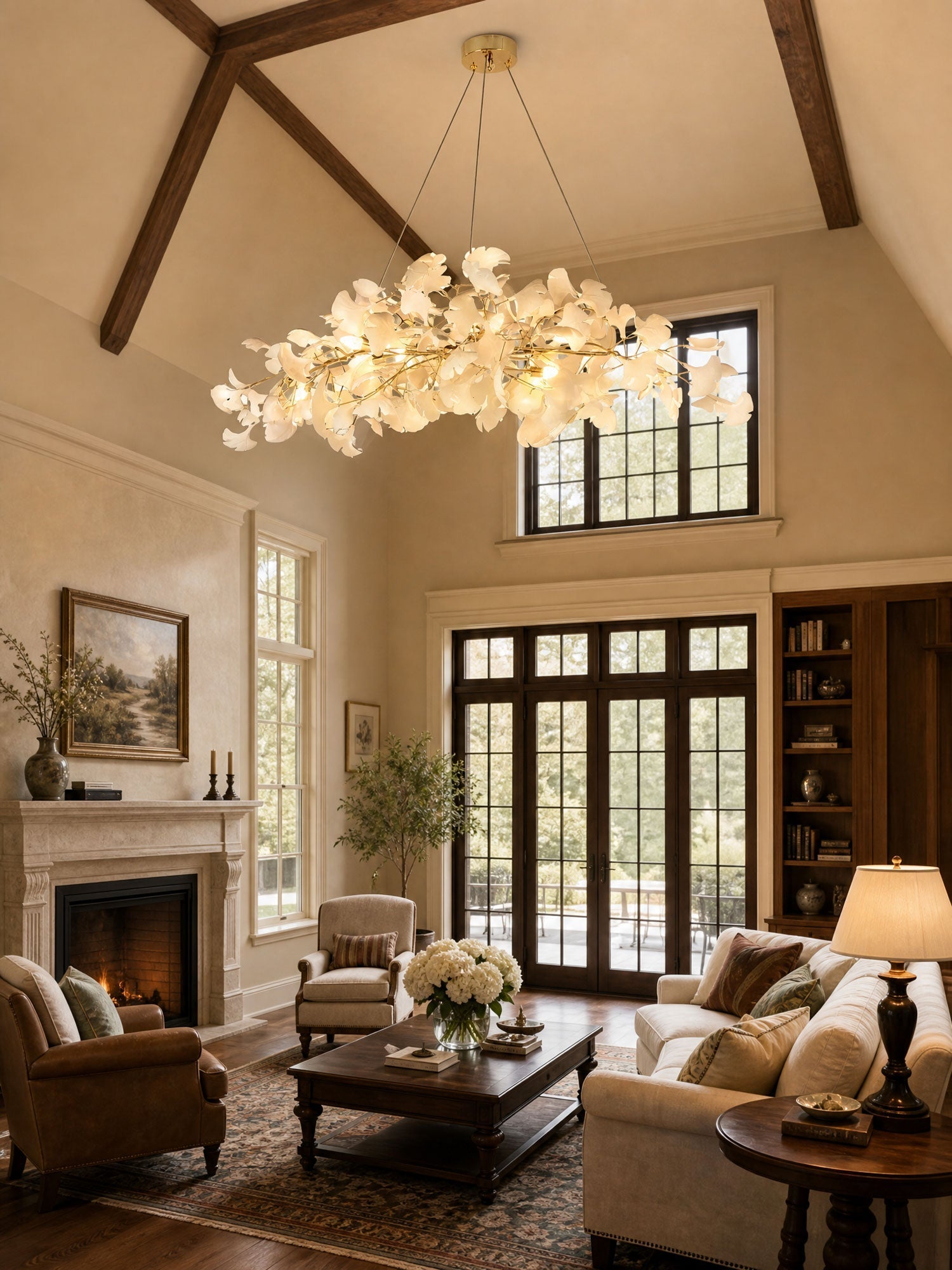 Gingko Plume Chandelier