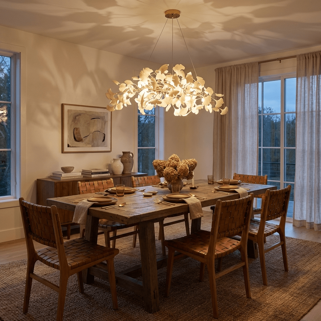 Gingko Plume Chandelier