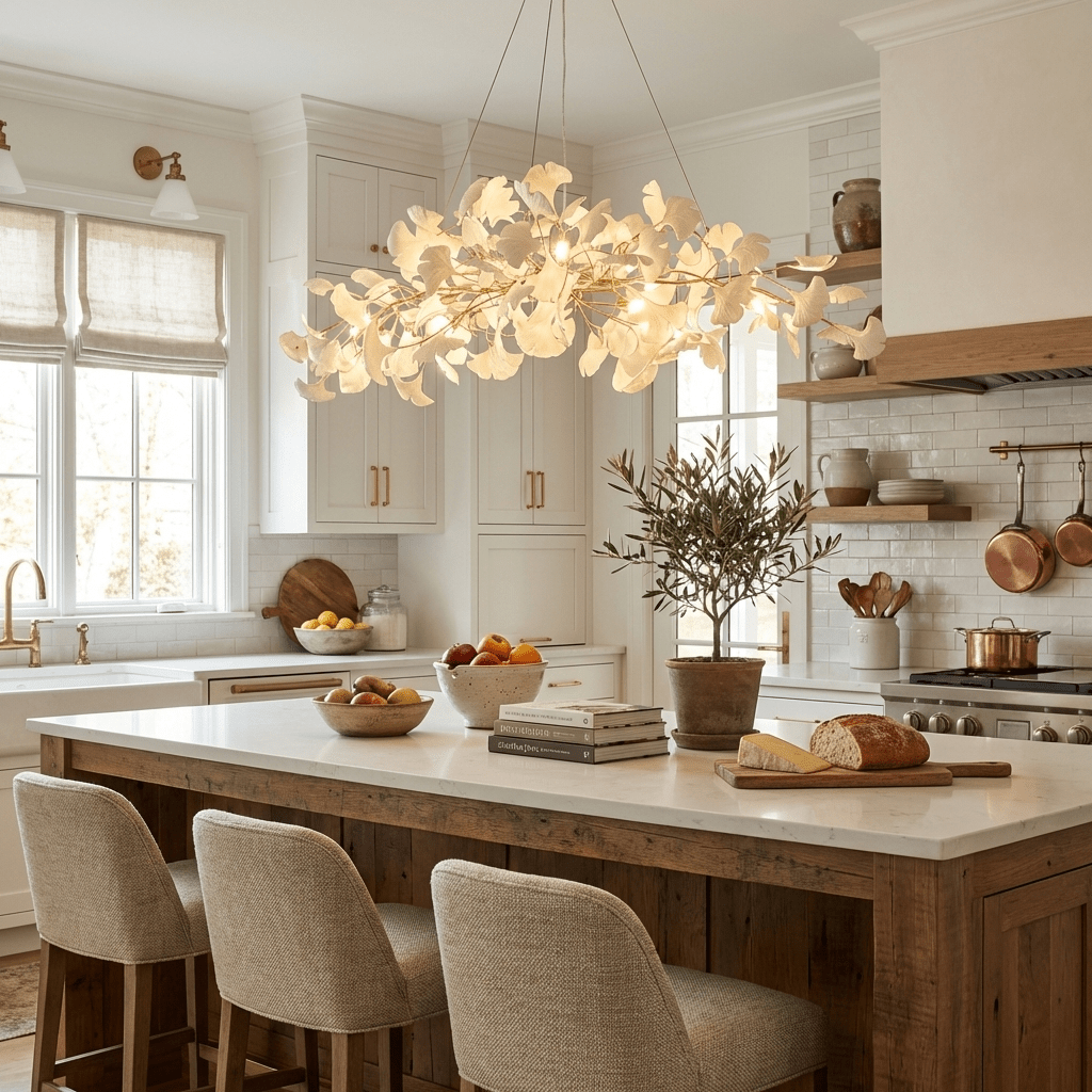 Gingko Plume Chandelier
