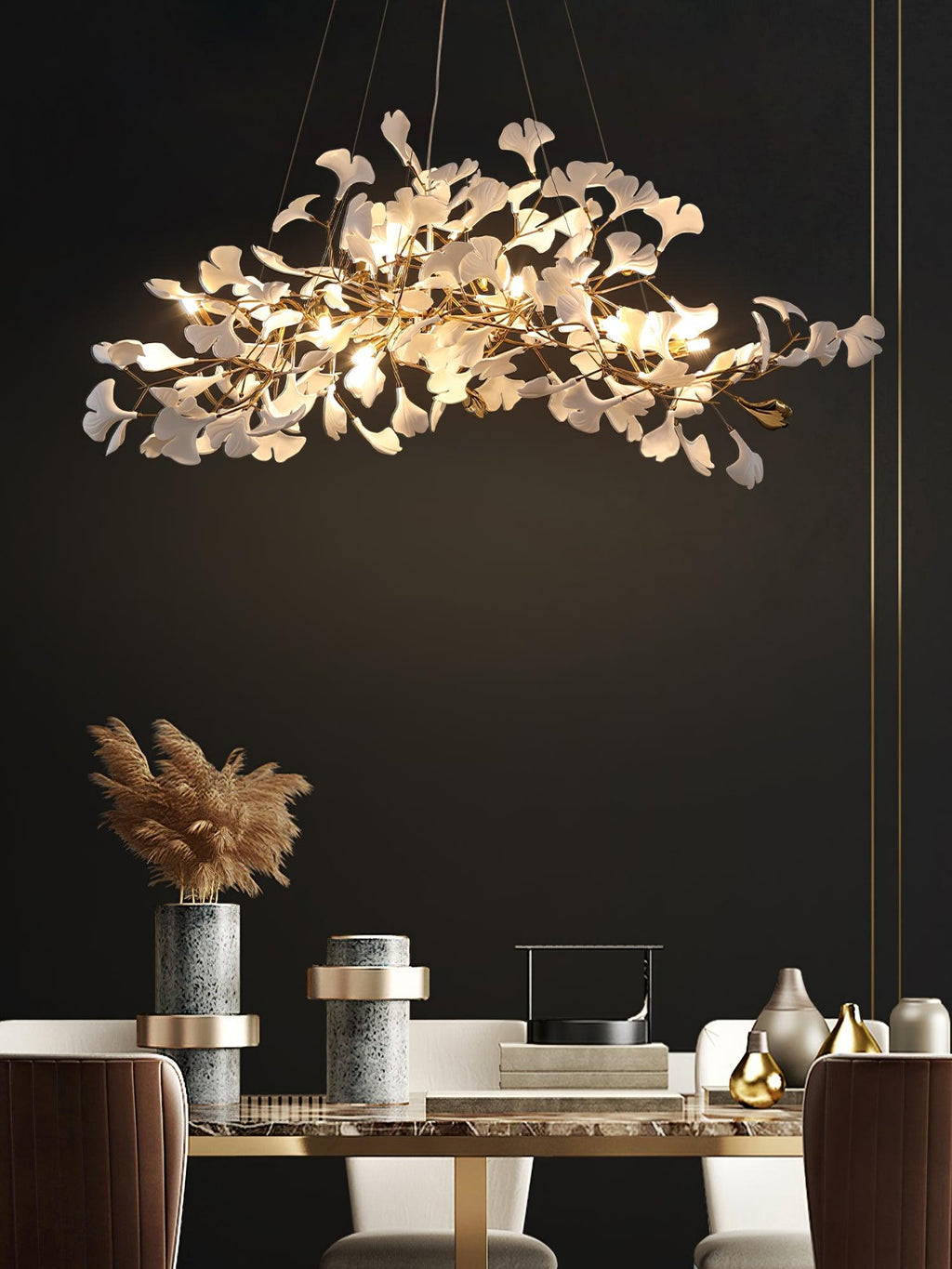 Gingko Plume Chandelier