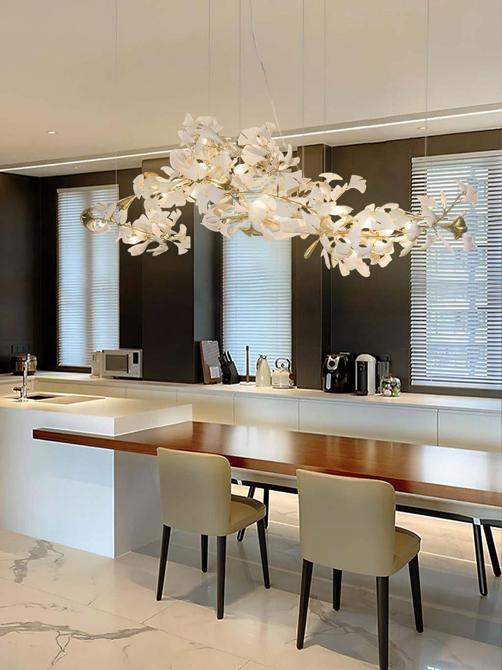 Gingko Plume Chandelier