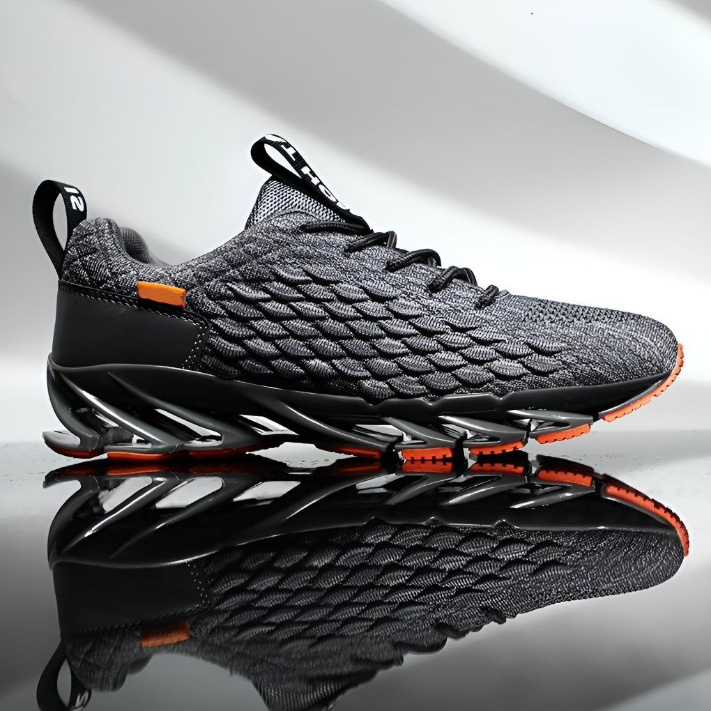 Men’s Running Shoes – Knit Sneakers with Grip Sole