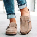 Heather | Women Closed Toe Slip On Slippers With Low Heel
