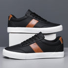 Vicci | Men Faux Leather Trainers With Cushioned Insole And Rubber Sole For Dressing Up Or Casual Days