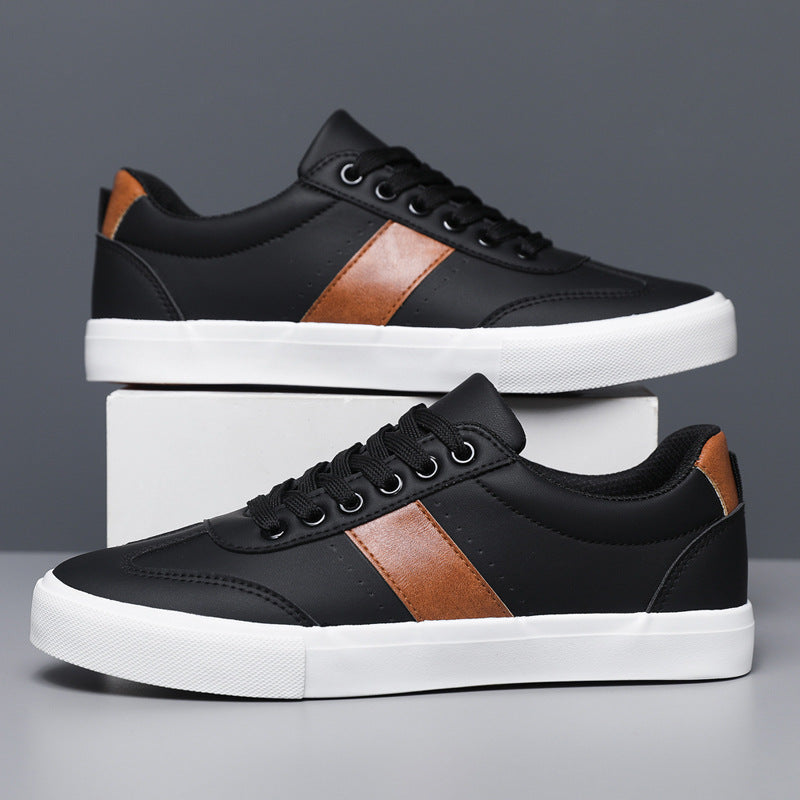 Vicci | Men Faux Leather Trainers With Cushioned Insole And Rubber Sole For Dressing Up Or Casual Days